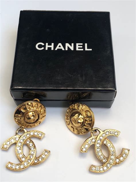 chanel earrings cc macy& 39|Chanel earrings website.